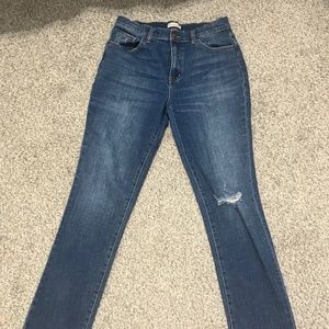 Oliver Logan Crosby Womens Jeans size 27 distressed raw Hem mid rise